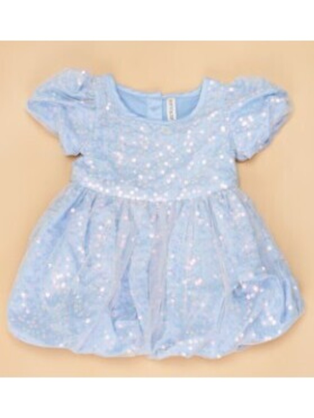 Baby Blue Sequin Bubble Dress 6-12 Months
